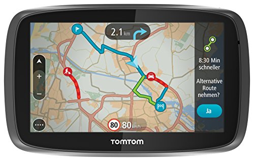 TomTom GO 6000 Europe Navigationssystem (15 cm (6 Zoll) Touchscreen, 8GB interner Speicher, QuickGPSfix, Lifetime TomTom Traffic & Maps) schwarz
