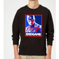 Avengers Endgame Captain America Poster Sweatshirt - Black - XL - Schwarz