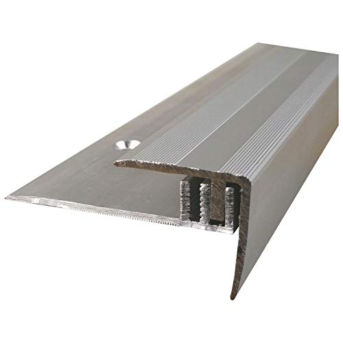 ufitec Profilsystem für Parkett- und Laminatböden - für Belagshöhen von 7-15 mm - viele Farben lieferbar (Treppenkantenprofil | 270 cm lang, Bronze Hell)