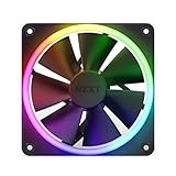 Nzxt F140 RGB Fans - RF-R14SF-B1 - Erweiterte Anpassung der RGB-Beleuchtung – Flüsterleise Kühlung – Single (RGB-Lüfter und Controller ERFORDERLICH & Nicht ENTHALTEN) -140mm-Lüfter – Schwarz