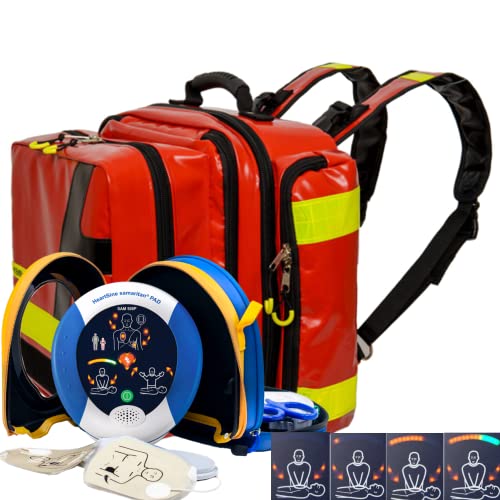 AED Traveller-Paket mit Erste Hilfe Reanimations-Defibrillator (AED) HeartSine SAM 500P, 8 Jahre Garantie