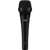 IMG STAGELINE CM-7 Kondensator-Mikrofon für Studio- und Live-Anwendungen, Gesangs-Verstärker mit Metallgehäuse inkl. Mikrofon-Halter, Adapterschraube und Mikrofon-Tasche, in Schwarz