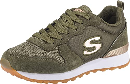 Skechers Damen Retros-og 85-goldn Gurl Sneaker,Grau(Charcoal Suede/Nylon/Mesh/Rose Gold Trim Ccl), 3.5 (36.5 EU)