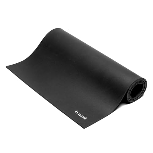 B Yoga Yogamatte B Mat Strong, Sport- und Fitnessmatte aus Naturkautschuk (Black, Maße: 180 cm x 66 cm x 0,6 cm; Gewicht: 2,2 kg)