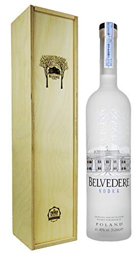 Belvedere Wodka 3,0l in Holzbox - Premium Vodka aus Polen
