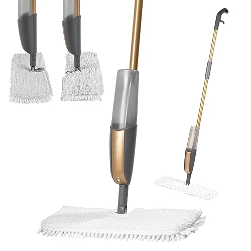 Beldray LA089472GRYMOB 150 Year Edition Double Action Spray Mop, Built-in Spray Function, 2 in 1 Easy Flip Head, Suitable for Vinyl, Wood and Tiled Floors, Easy Spray Trigger, Stylish Copper Design