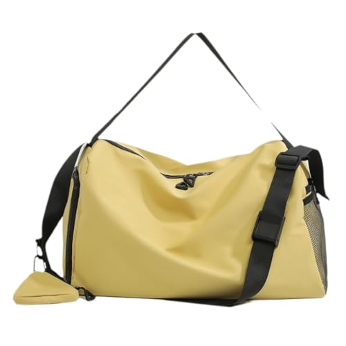 Gymbag Seesack, Reisetasche, Verschleißfeste, Atmungsaktive Fitnesstasche, Yoga-Tasche, Schwimmtasche Sports Bag (Color : Yellow, Size : A)