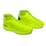 Broham Regenschutz Schuhe - wasserdichte Silikon Überschuhe für Damen & Herren in stylischen Farben | Regen Schuhüberzieher - Fahrrad Regenbekleidung wasserdicht | Größe: M (Neon-Gelb)