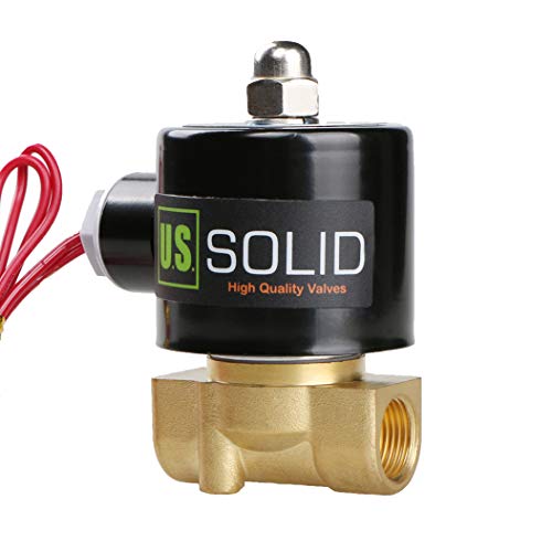 U.S. Solid 3/8" G 24V AC Messing Magnetventil Direktgesteuert für Wasser Luft Gas Öl NC Brass Solenoid Valve