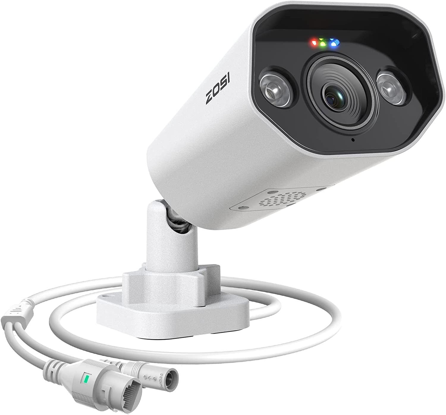 ZOSI 5MP PoE IP Überwachungskamera mit Personen-/Fahrzeugerkennung, Funktioniert nur mit Unserem POE NVR System, Farbnachtsicht, Zwei-Wege-Audio, C182