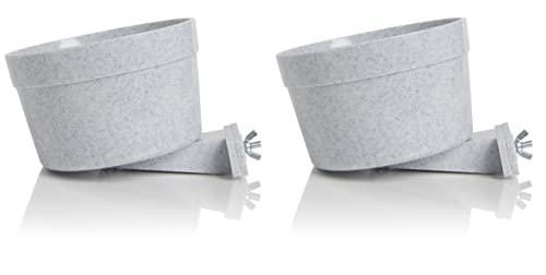 Lixit (3 Pack) Crock Large Breeds Jumbo High Density Polystyrene Bowl Flexible 40 oz
