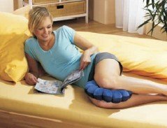 Favourite Pillow Entspannungs und Stützkissen | Ø 33 cm | blau | formstabile Mikro-Polystyrol-Kügelchen