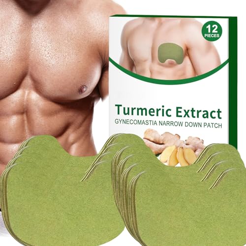 Cellulite Reduction Patches, Cellulite Targeting Patches, Gynecomastia Compress Patch For Men, Gynecomastia Tightening Ginger Patch For Men, For Men Chest Care Patch Turmeric Extract (96PCS)