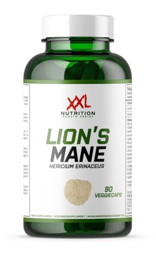 XXL Nutrition - Lion's Mane - Lions Mane Pulver, Löwenmähne, Hericium Erinaceus - 90 Gemüsekappen