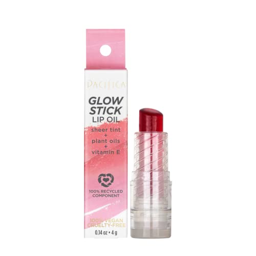 Pacifica Glow Stick Lip Oil - Rosy Glow for Women 0.14 oz Lip Oil