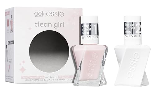 essie gel couture Set clean girl (gel couture Nr. 00 top coat, gel couture Nr. 10 sheer fantasy)