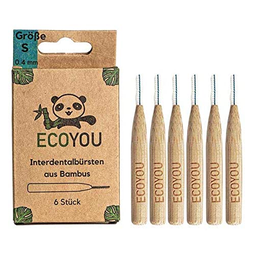 EcoYou Interdentalbürsten - Bambus Größe S 6 Stück (5er Pack)