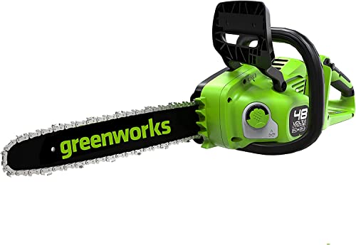 Greenworks Akku-Kettensäge GD24X2CS36 (Li-Ion 2x24V 20m/s Kettengeschwindigkeit 36cm Schwertlänge 200ml Öltankvolumen ohne Akku und Ladegerät)