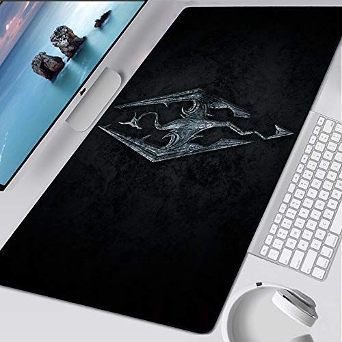 BILIVAN Cooles Computer-Gaming-Mauspad für die Elder Scrolls V Skyrim großes Mousepad mit Verriegelungskante für Laptop, Notebook, Tastaturmatte (900 x 400 x 3 mm, 9)