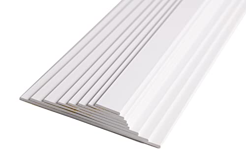 BawiTec PVC Abdeckleiste Kunststoffleiste Flachleiste 100mm 300cm Kunststoff Flachprofil weiß