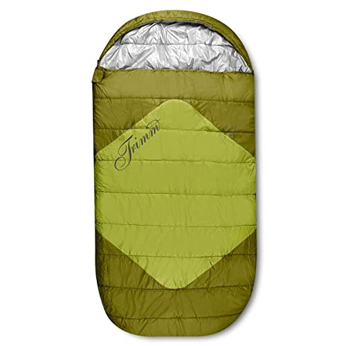 Trimm Outdoor XXL Deckenschlafsack - Divan grün - Winter Schlafsack bis -28°C - 220cm x 110cm breit (grün)