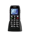 Fysic FM-7500 Seniorentelefon mit extragroßen Tasten mit Tischladegerät - Großtastentelefon für Senioren - Schwarz