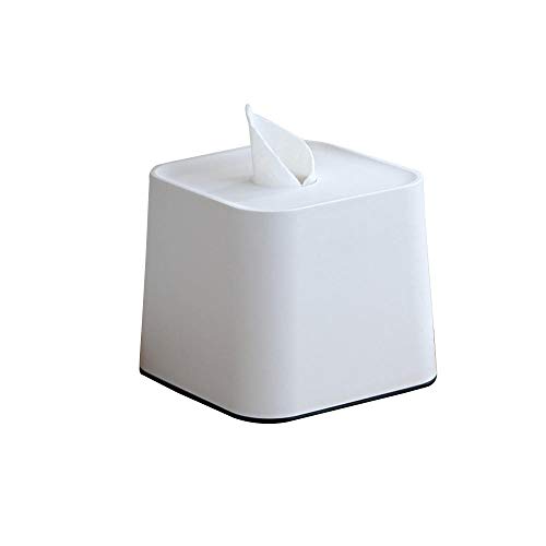 ZXGQF Tissue Box Kosmetiktücher-Box Kunststoff Papier Handtuchhalter Für Zuhause BüroAuto Dekoration Hotelzimmer Tissue Box Halter, Weiß