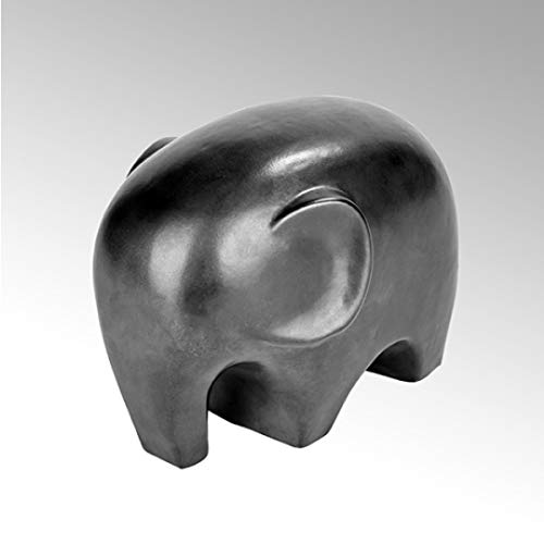 Lambert - Elefant Hathi - Keramik Anthrazit - H 13,5 cm x L 18 cm - 1 Stück