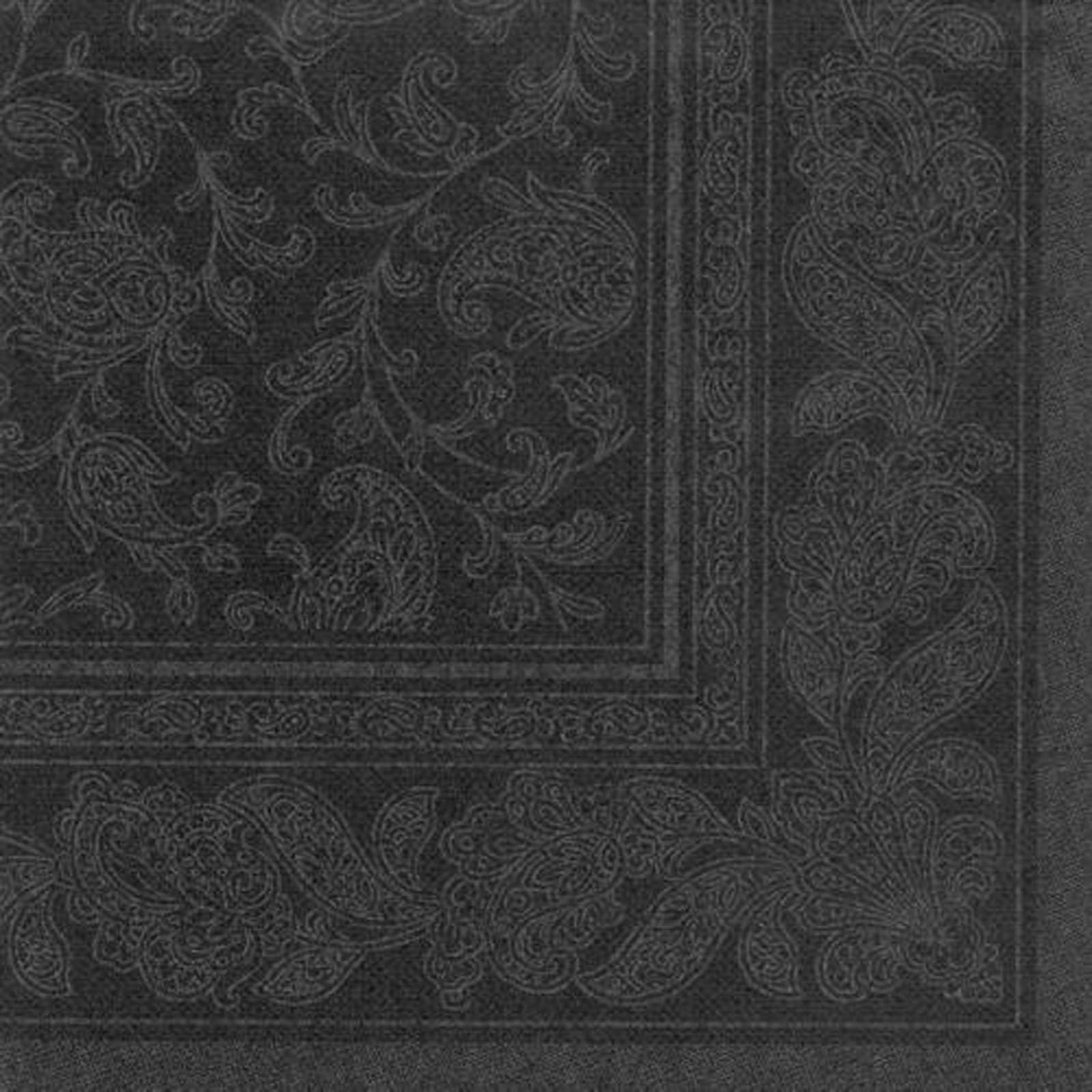 Papstar 250 Servietten ROYAL Collection 1/4-Falz 40 x 40 schwarz "Ornaments"