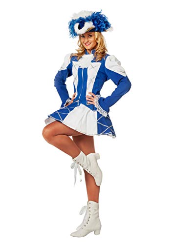 PARTY DISCOUNT ® Damen-Kostüm Tanzmariechen, blau-weiß, Gr. 46