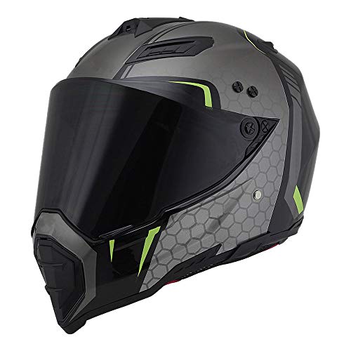 Woljay Off Road Helm Motocross-Helm Motorradhelm Motocrosshelme Fahrrad ATV (S, Black+Silver)