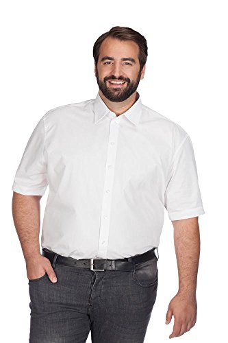 Promodoro Business Kurzarm-Hemd Plus Size Herren, Weiß, 4XL