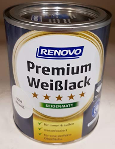 2,5 Liter RENOVO Premium Weisslack Altweiss seidenmatt
