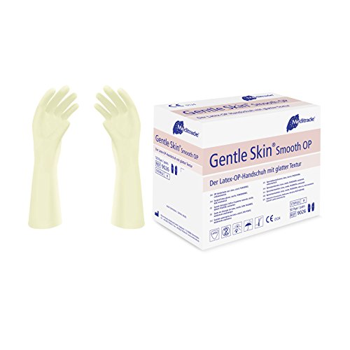 Meditrade 902665 Gentle Skin Smooth Latex Op-Handschuh, Puderfrei, Steril, Größe 6,5 (100-er pack)