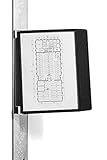 Durable Sichttafelwandhalter (Vario Magnet Wall 10, mit 10 Sichttafeln A4) schwarz, 591801