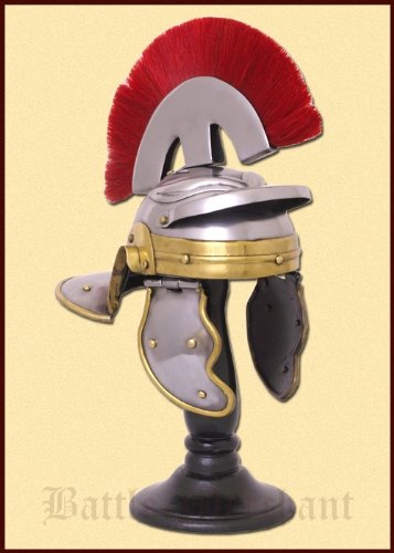 Battle-Merchant Miniatur Zenturio Helm mit Haarbusch - Römerhelm - Römer Helm