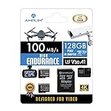 Amplim 2er-Pack High Endurance 128 GB MicroSDXC Karte für Videoüberwachung – Dashcam, Body Cam, Überwachungskamera, Home Security Cam, Drohne, Action Kamera