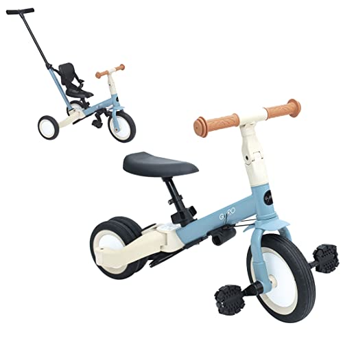 Olmitos - Dreirad für Babys 5-in-1 Gyro - Fahrrad für Kinder ab 1 Jahr bis 5 Jahren - Von Dreirad bis Fahrrad mit oder ohne Pedale - anpassbar und umwandelbar (blau)