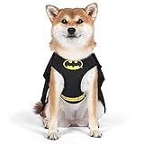 DC Comics for Pets Batman Dog Harness | Soft and Comfortable No Pull Harness for Dogs, Dog Batman Costume | Cute Small Dog Halloween Costume for Small Dogs, Batman Harness, Puppy Harness, Pet Harness