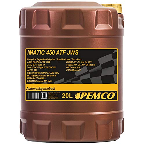 Pemco iMATIC 450 ATF Universal JWS 3309, 20 Liter + Ablaufhahn