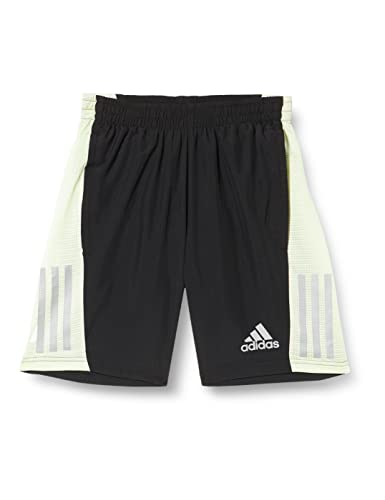 adidas Men's OWN The Run SHO Shorts, Black/Almost Lime/Reflective Silver, XS7