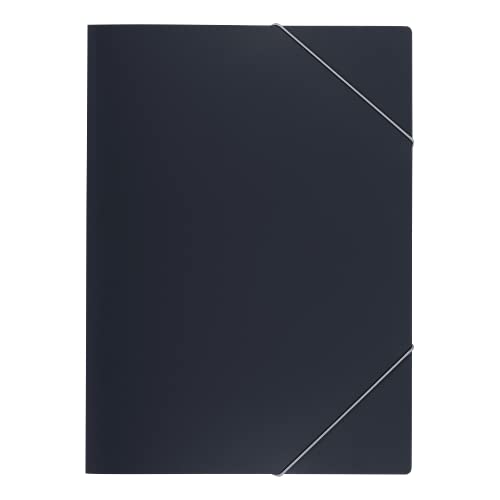 ELBA 100555331 Eckspanner 10er Pack Mappe aus PP-Kunststoff dunkelblau