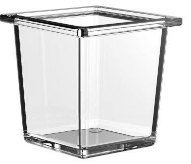 Emco Liaison Glasschale quadratisch für Reling, Kristallglas klar, tief