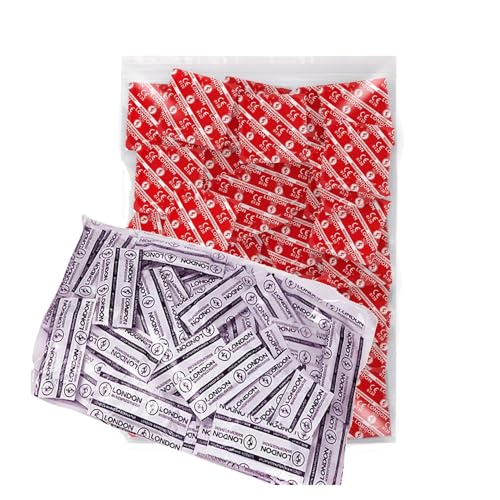 London Q600 Feucht Kondome – Sensi-fit Passform für festen Sitz & London Red Kondome – Rote Kondome mit Erdbeergeschmack - mit Silikongleitgel befeuchtet – je 1000er Großpackung - (2 x 1000 Stück)