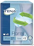 Tena Pants Plus Inkontinenz Hosen für mittlere bis starke Blasenschwäche extra saugstarke Einweghosen für mehr Komfort und Diskretion plus Schutz vor Gerüchen, 4er Pack (4 x 8 Stück)