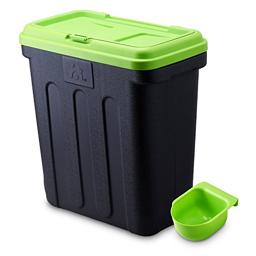 Maelson Dry Box - schwarz / grün - Vorratsbehälter für Trockenfutter, 20 kg