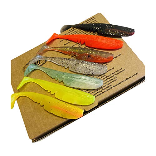 Schönheitsshop Moby Softbaits Germany Rackershad 12,5 cm Wild Mix 20 Stück Ohne PVC und ohne gifftige Weichmacher