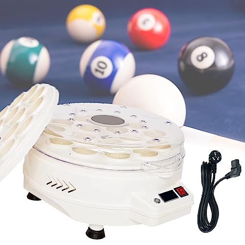 DOZPAL Polierreinigungsmaschine, Billardkugel-Set – automatischer Pool-Kugelreiniger/Snooker-Reiniger mit Kühlsystem für 16/22 Bälle (Billardkugeln Nicht im Lieferumfang enthalten),16balls