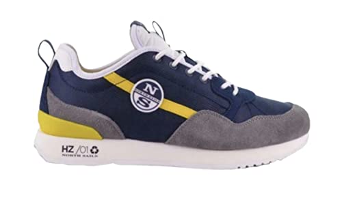 Scarpe NORTH SAILS sneaker Horizon JET 024 suede/ nylon blu navy/ yellow US23NS04 45