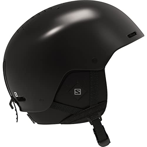 Salomon Herren Brigade+ Ski- und Snowboardhelm, ABS-Schale, Smart-Technologie, Kopfumfang 56-59 cm, schwarz (All Black), Größe M, L40536800